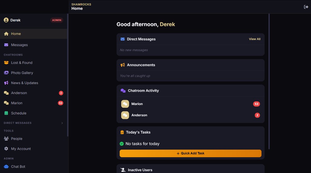 My Club Vault venue staff portal